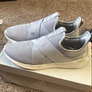 Adidas Women's Gray Slip-On Sneakers